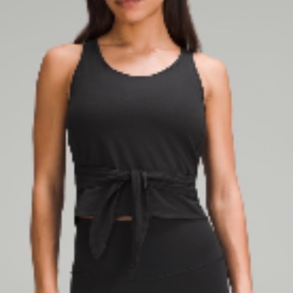 lululemon athletica Tops - Black Tie-Front Tank Top lululemon size 8